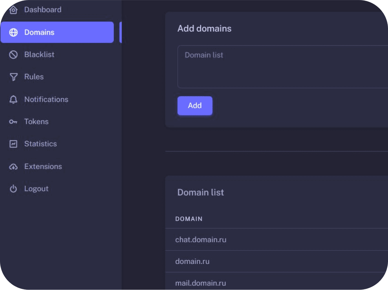 Фото: Панель администратора
